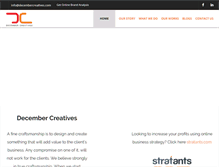 Tablet Screenshot of decembercreatives.com